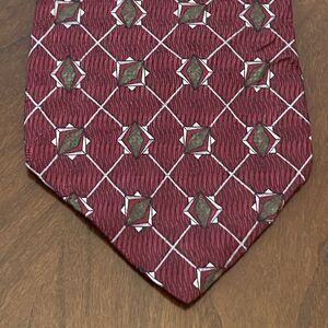 Vintage Feraud Louis Feraud Burgundy 100% Imported Silk Made In USA